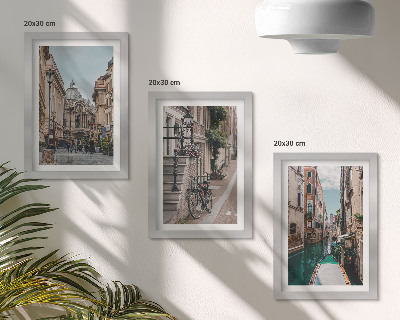 Fotowand Venezianische Stadtstraßen mit Architektur und Wasser