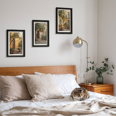 Bilderwand Ein Garten mit Zitrusbäumen in sonniger Lage