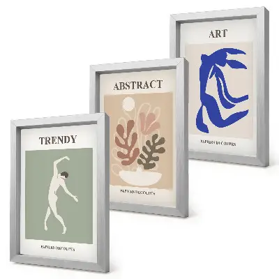 Bilderwand mit stilvollen Figuren- und Pflanzenpostern von Henri Matisse