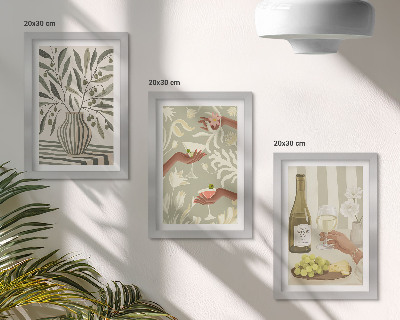 Fotowand Olivenblüten und rustikale Cocktails