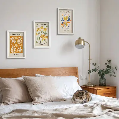 Blumenposter Paris Mailand London als Bilderset mit Rahmen