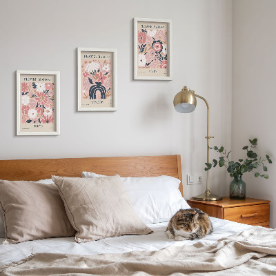 Bilderwand Blumenmotive in Tokio, London und Paris