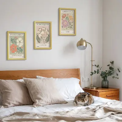 Blumenposter Kopenhagen London Paris bilderset mit rahmen
