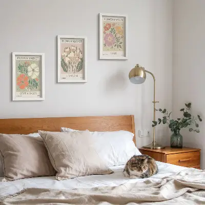 Blumenposter Kopenhagen London Paris bilderset mit rahmen