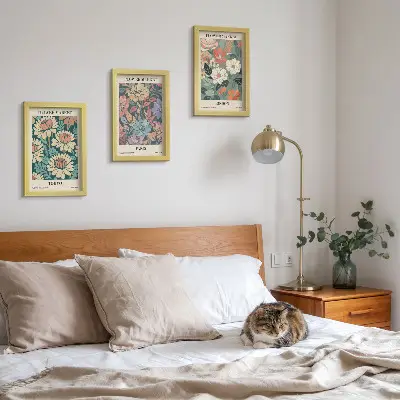 Fotowand mit Blumenmotiven aus Tokio, Paris und London