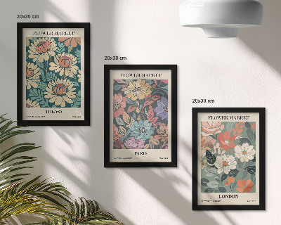 Fotowand Blumenposter Tokio Paris London