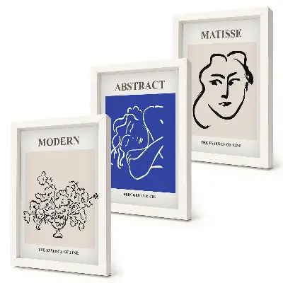 Bilderset mit Rahmen abstrakte Henri Matisse Wandkunst im modernen Stil