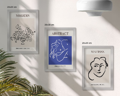 Bilderset mit rahmen Plakate im modernen und abstrakten Stil von Henri Matisse