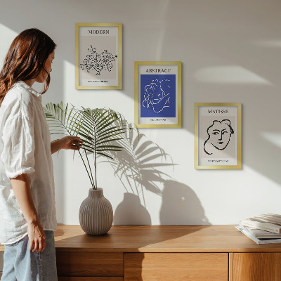 Bilderset mit rahmen Plakate im modernen und abstrakten Stil von Henri Matisse