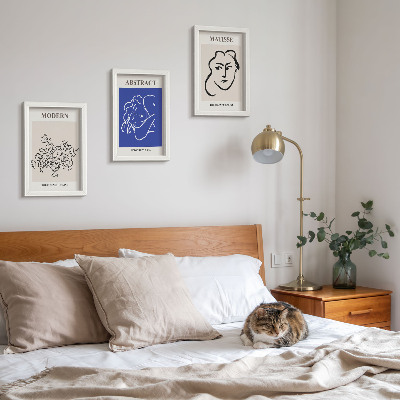 Bilderset mit rahmen Plakate im modernen und abstrakten Stil von Henri Matisse
