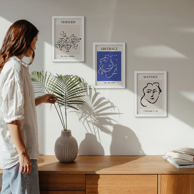 Bilderset mit rahmen Plakate im modernen und abstrakten Stil von Henri Matisse