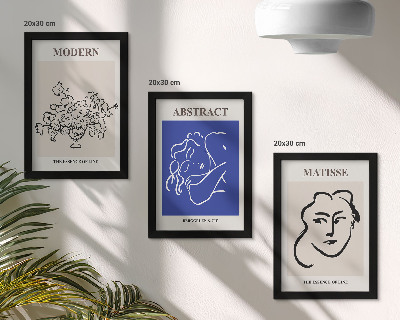 Bilderset mit rahmen Plakate im modernen und abstrakten Stil von Henri Matisse