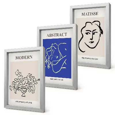 Bilderset mit Rahmen abstrakte Henri Matisse Wandkunst im modernen Stil