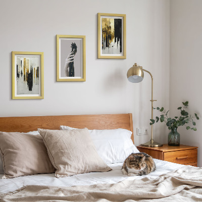 Bilderwand Abstrakte Malmuster und zwei Hände