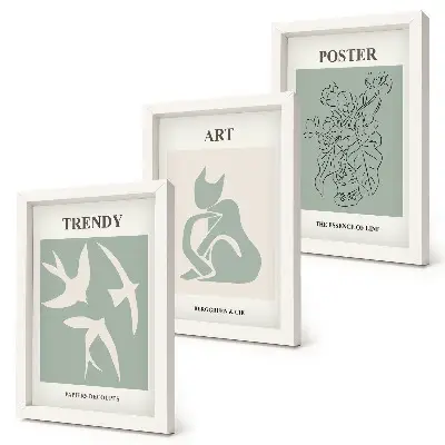 Fotowand mit stilvollen Illustrationen von Henri Matisse