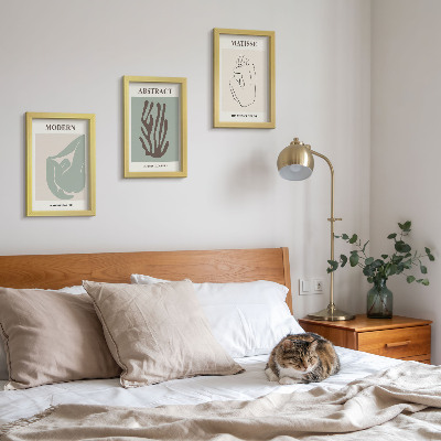 Bilderwand Stilvolle Gemälde mit abstrakten Motiven von Henri Matisse