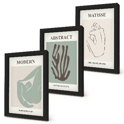 Bilderwand Stilvolle Gemälde mit abstrakten Motiven von Henri Matisse