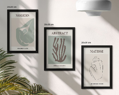 Bilderwand Stilvolle Gemälde mit abstrakten Motiven von Henri Matisse