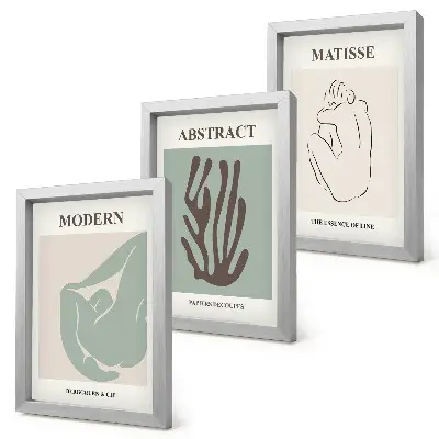 Bilderwand mit stilvollen abstrakten Gemälden von Henri Matisse