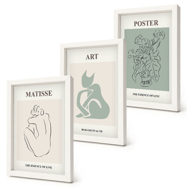 Bilderwand Plakate in Beige- und Grüntönen von Henri Matisse