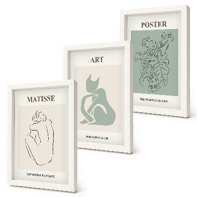 Bilderwand Plakate in Beige- und Grüntönen von Henri Matisse