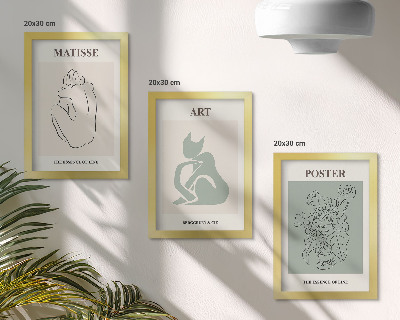 Bilderwand Plakate in Beige- und Grüntönen von Henri Matisse