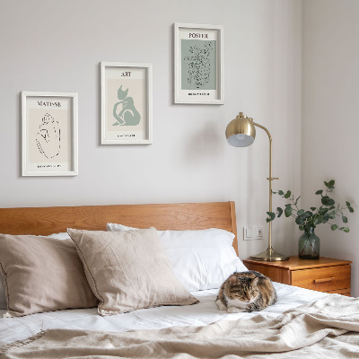 Bilderwand Plakate in Beige- und Grüntönen von Henri Matisse