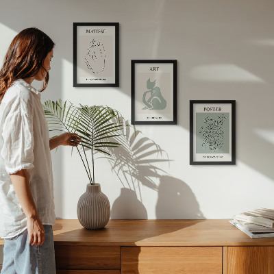 Bilderwand Plakate in Beige- und Grüntönen von Henri Matisse