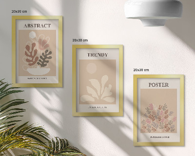 Fotowand Poster mit Pflanzenmotiven in Beige- und Brauntönen