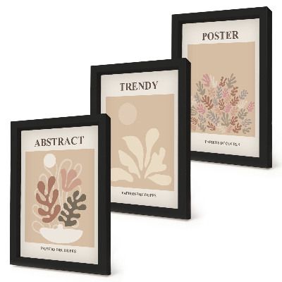 Fotowand Poster mit Pflanzenmotiven in Beige- und Brauntönen
