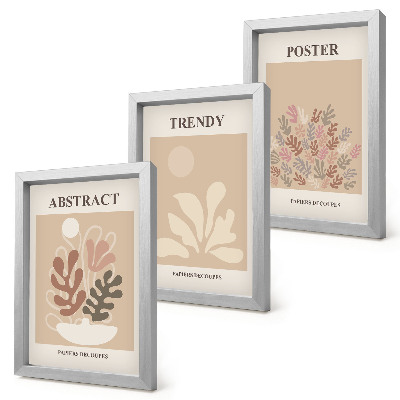 Fotowand Poster mit Pflanzenmotiven in Beige- und Brauntönen