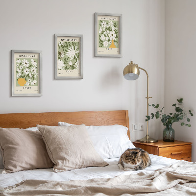 Bilderwand Blumenposterdesigns London Tokio Dublin