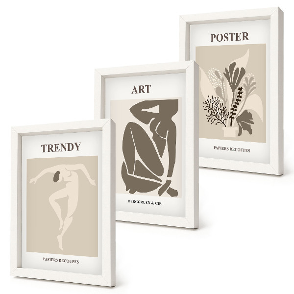 Bilderset mit rahmen Menschliche Figuren mit Pflanzen von Henri Matisse