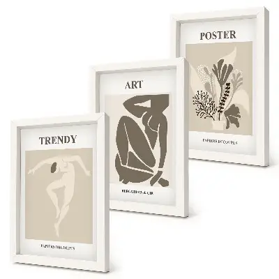 Bilderset mit Rahmen: Menschliche Figuren mit Pflanzen von Henri Matisse kunstdrucke als set mit rahmen