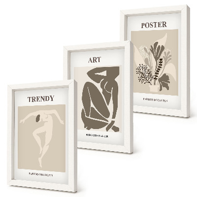 Bilderset mit rahmen Menschliche Figuren mit Pflanzen von Henri Matisse