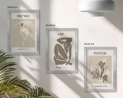 Bilderset mit Rahmen: Menschliche Figuren mit Pflanzen von Henri Matisse kunstdrucke als set mit rahmen