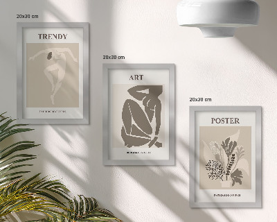 Bilderset mit rahmen Menschliche Figuren mit Pflanzen von Henri Matisse