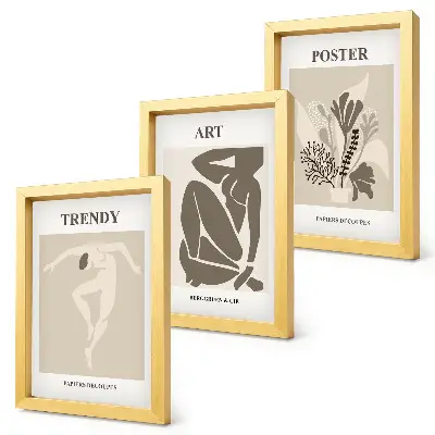 Bilderset mit Rahmen: Menschliche Figuren mit Pflanzen von Henri Matisse kunstdrucke als set mit rahmen