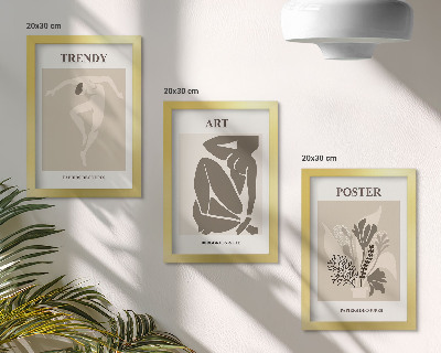 Bilderset mit rahmen Menschliche Figuren mit Pflanzen von Henri Matisse