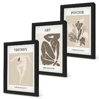 Bilderset mit Rahmen: Menschliche Figuren mit Pflanzen von Henri Matisse kunstdrucke als set mit rahmen