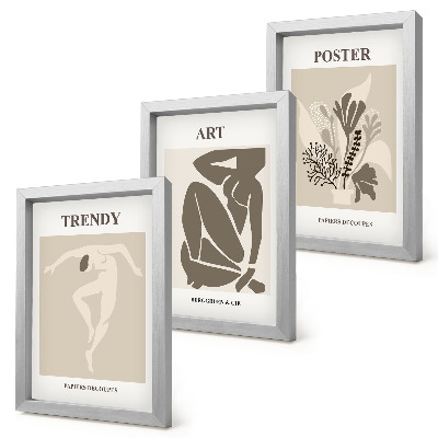 Bilderset mit rahmen Menschliche Figuren mit Pflanzen von Henri Matisse
