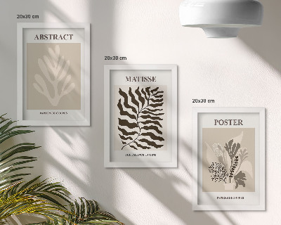 Bilderwand Pflanzenmuster in Beige- und Brauntönen