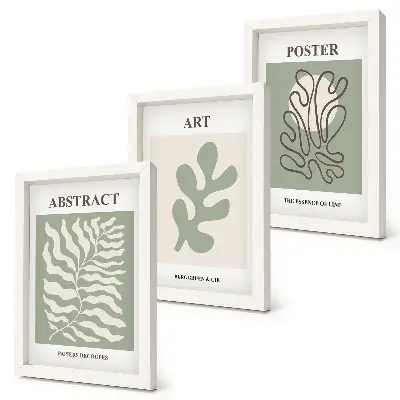 Bilderwand mit Blumenplakaten von Henri Matisse