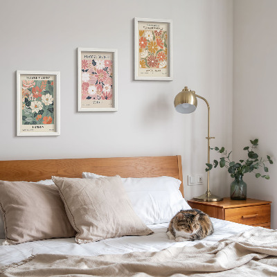 Bilderwand Poster mit Blumenmustern: London, Tokio und Amsterdam