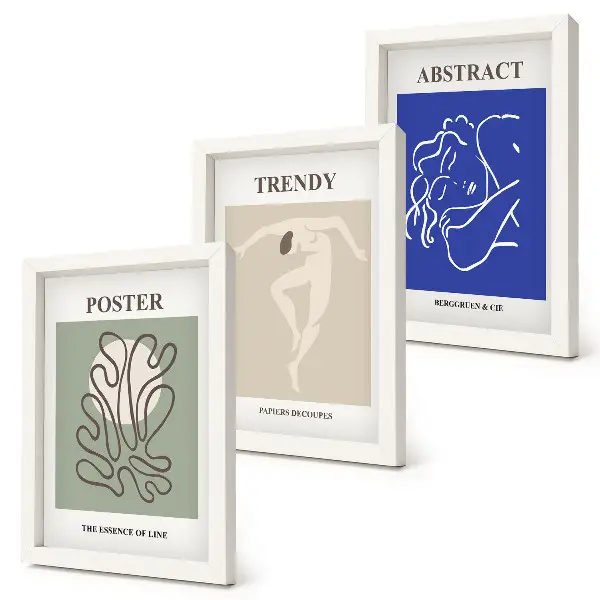 Henri Matisse Pastellillustrationen Bilderset mit Rahmen