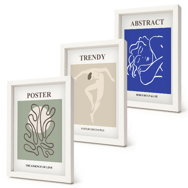 Bilderset mit rahmen Pastellillustrationen von Henri Matisse
