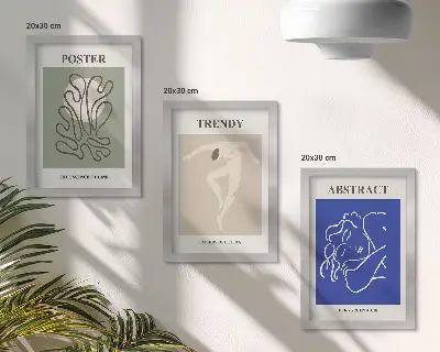 Henri Matisse Pastellillustrationen Bilderset mit Rahmen