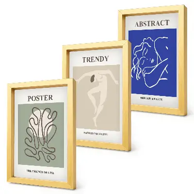 Henri Matisse Pastellillustrationen Bilderset mit Rahmen