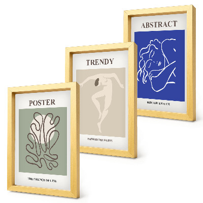 Bilderset mit rahmen Pastellillustrationen von Henri Matisse