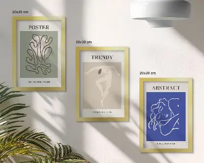 Henri Matisse Pastellillustrationen Bilderset mit Rahmen